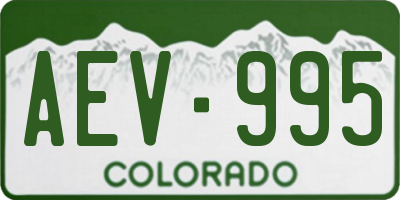 CO license plate AEV995