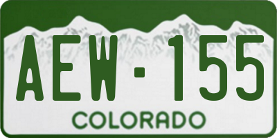 CO license plate AEW155