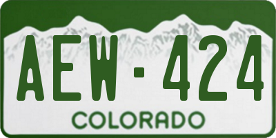 CO license plate AEW424