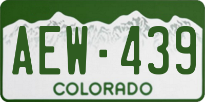 CO license plate AEW439
