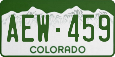 CO license plate AEW459
