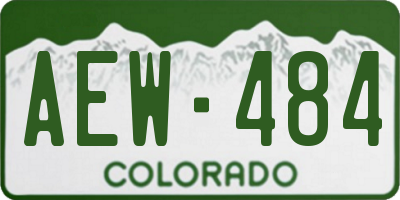 CO license plate AEW484