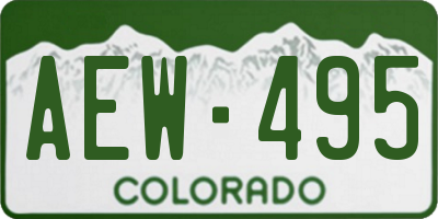 CO license plate AEW495