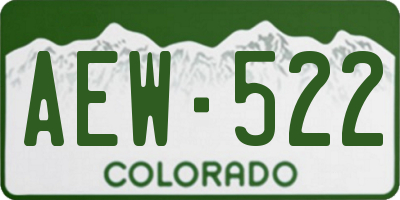 CO license plate AEW522