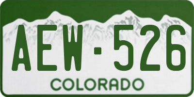CO license plate AEW526