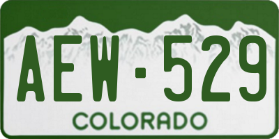 CO license plate AEW529