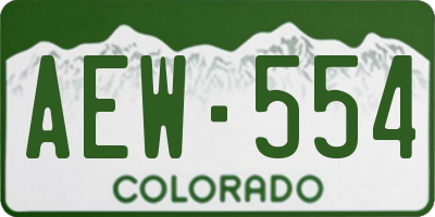 CO license plate AEW554