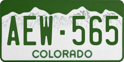 CO license plate AEW565
