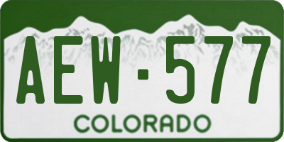 CO license plate AEW577