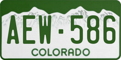 CO license plate AEW586