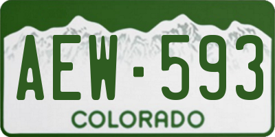 CO license plate AEW593
