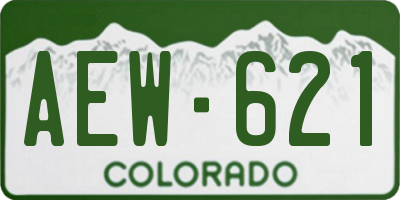 CO license plate AEW621
