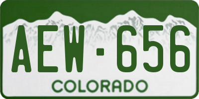 CO license plate AEW656