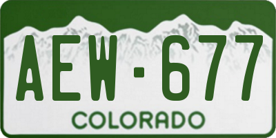CO license plate AEW677