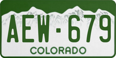CO license plate AEW679