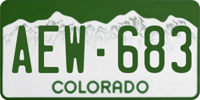CO license plate AEW683