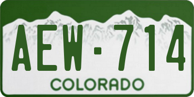 CO license plate AEW714