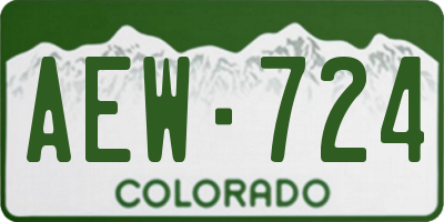 CO license plate AEW724