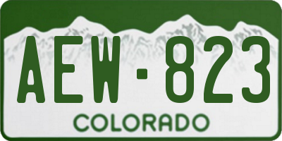 CO license plate AEW823