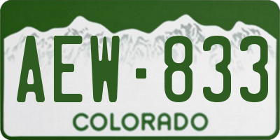 CO license plate AEW833