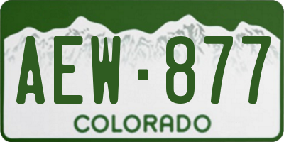 CO license plate AEW877
