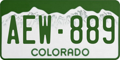 CO license plate AEW889