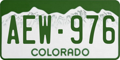 CO license plate AEW976