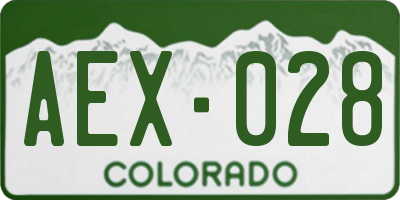 CO license plate AEX028