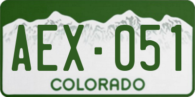 CO license plate AEX051