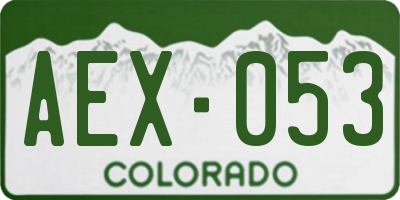 CO license plate AEX053