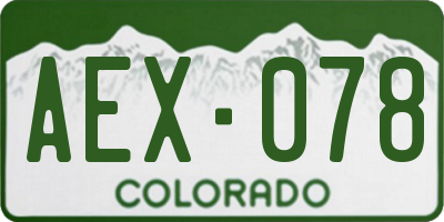 CO license plate AEX078
