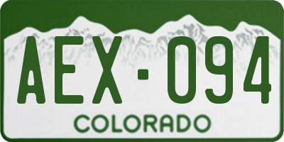 CO license plate AEX094