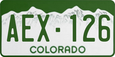 CO license plate AEX126