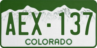 CO license plate AEX137