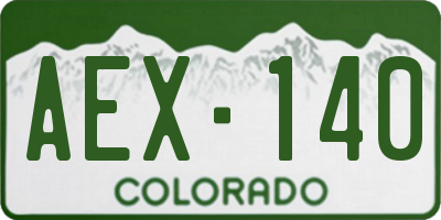CO license plate AEX140