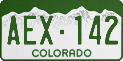 CO license plate AEX142