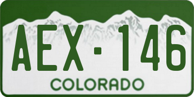 CO license plate AEX146