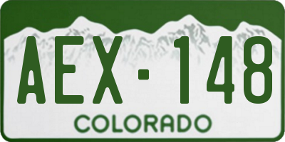 CO license plate AEX148