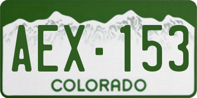 CO license plate AEX153