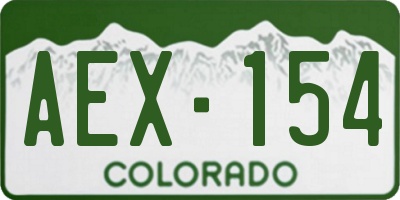 CO license plate AEX154