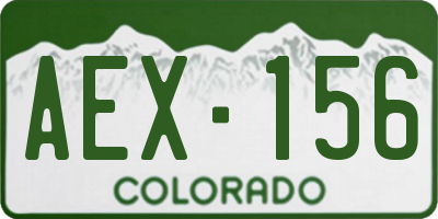 CO license plate AEX156