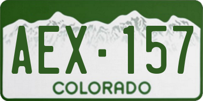 CO license plate AEX157
