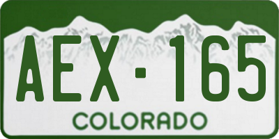 CO license plate AEX165