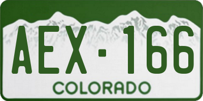 CO license plate AEX166