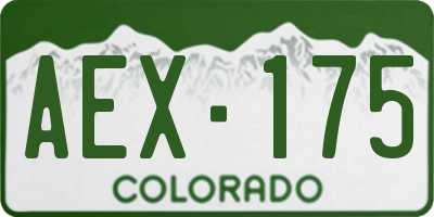 CO license plate AEX175