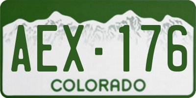 CO license plate AEX176