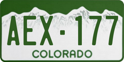 CO license plate AEX177