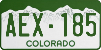 CO license plate AEX185