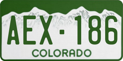 CO license plate AEX186