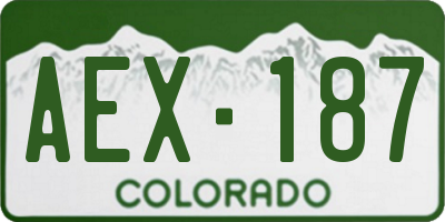 CO license plate AEX187